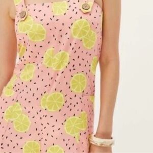 Lemon Fruit Boho Peasant Hipster Hippie Art Deco Farm Shorts Overalls Romper